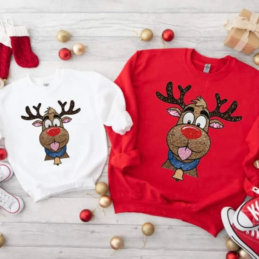 Reindeer Mama & Mini Matching Jumpers (Kids)