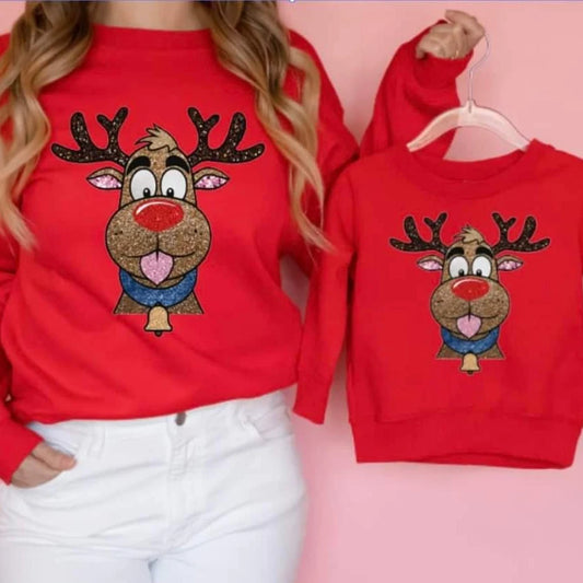 Reindeer Mama & Mini Matching Jumpers (Kids)