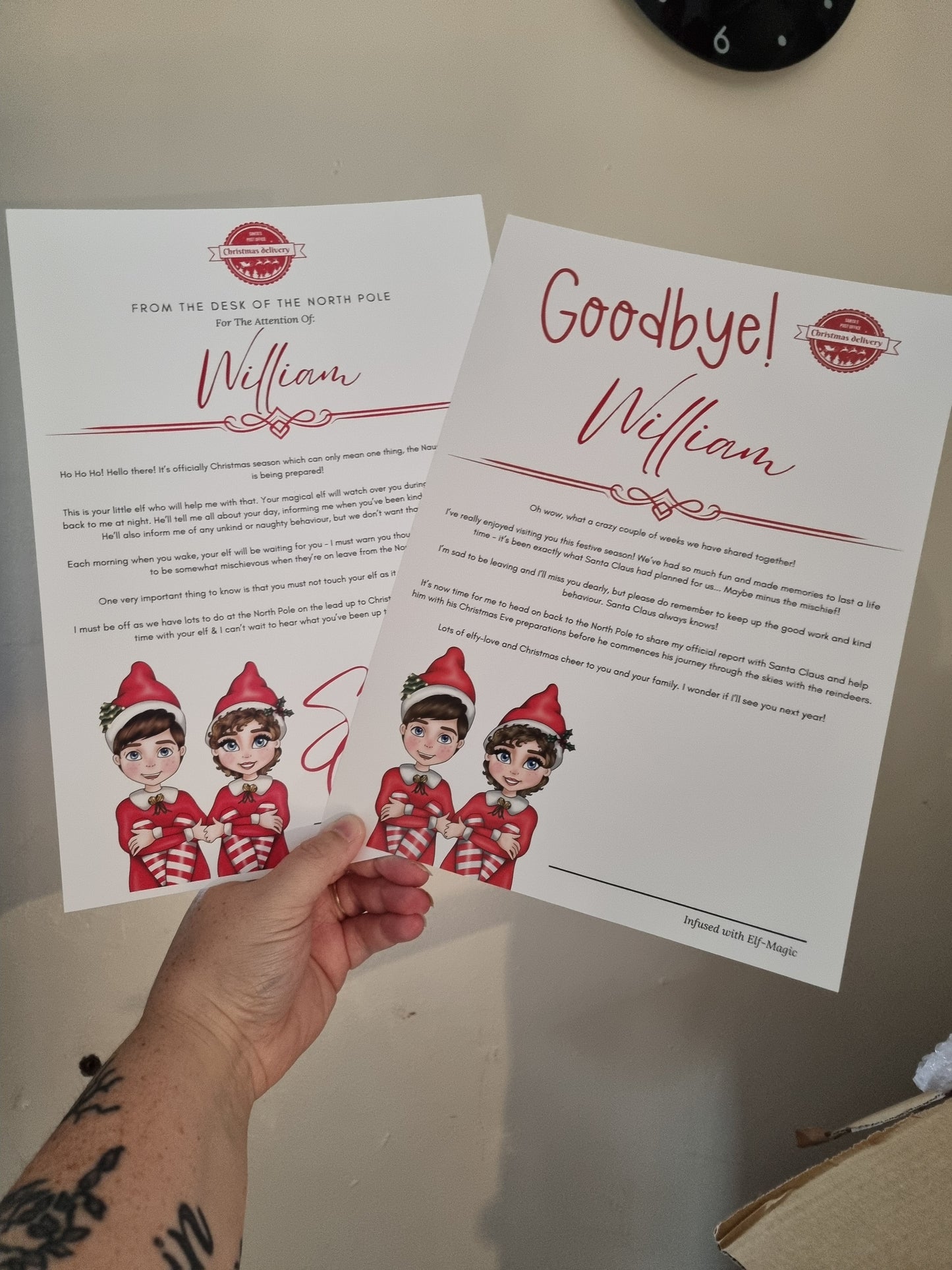 Elf Arrival & Goodbye Letters
