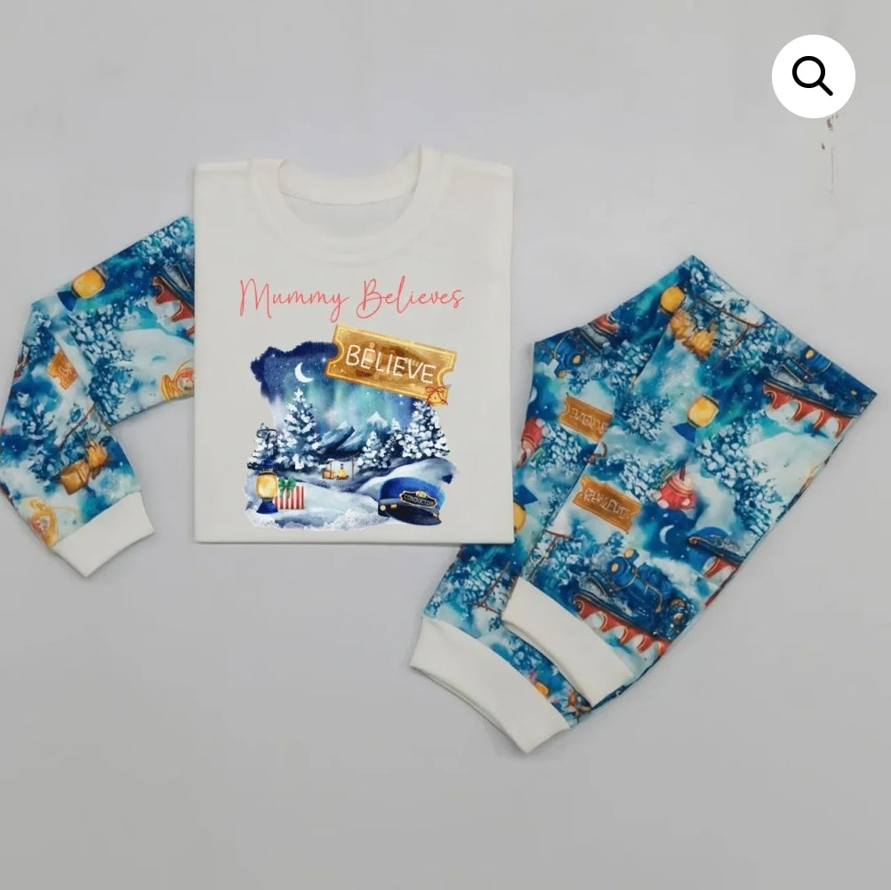 Pre-Order Personalised Christmas Magical Express PJs (Adults)