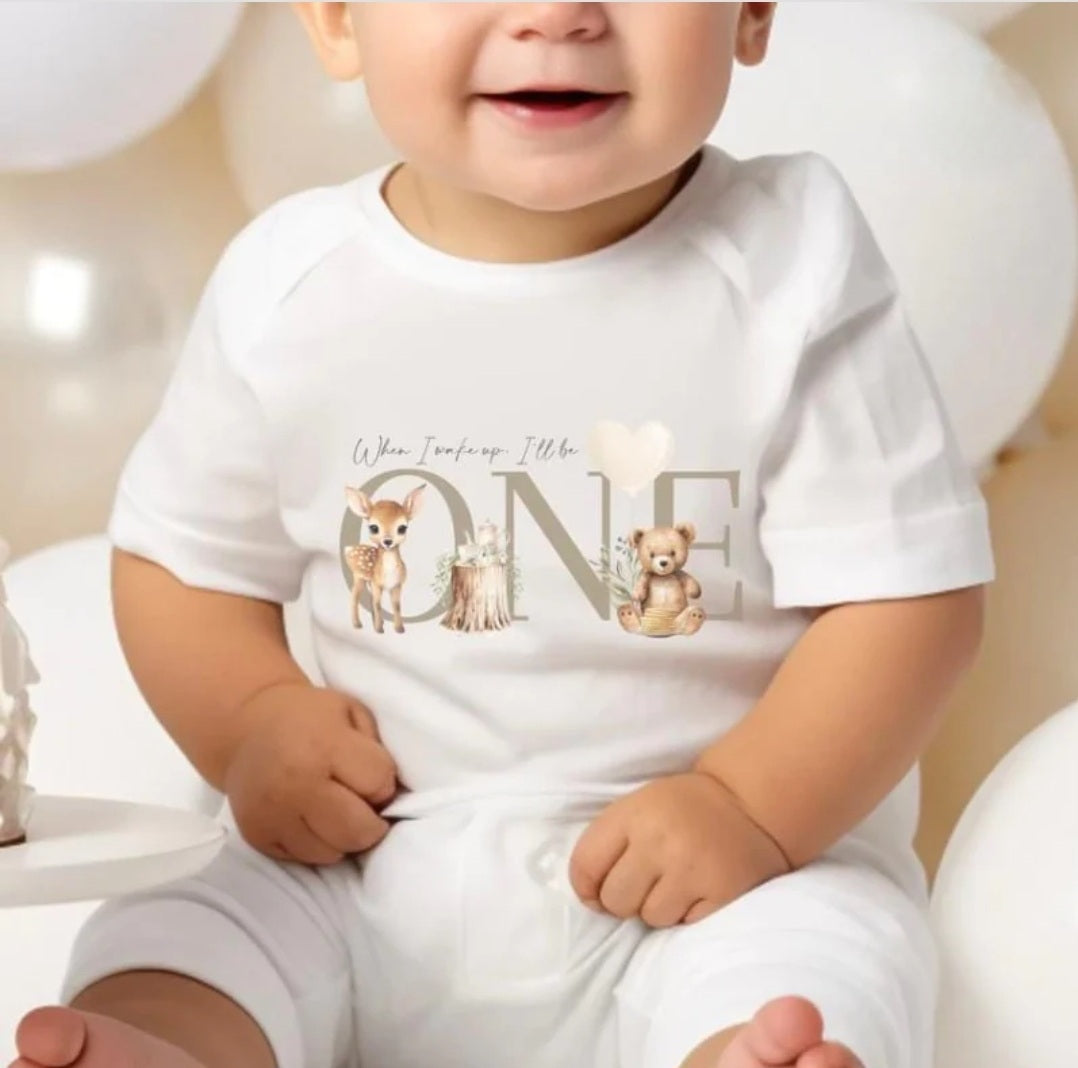 When I Wake Up Birthday PJs - Woodland Design