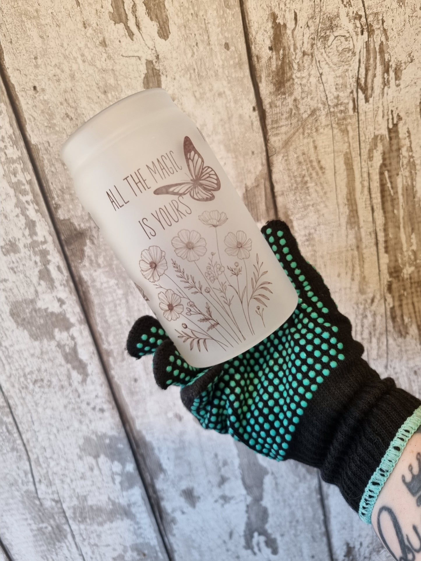 All The Magic Is Yours Frosted Libbey Glass