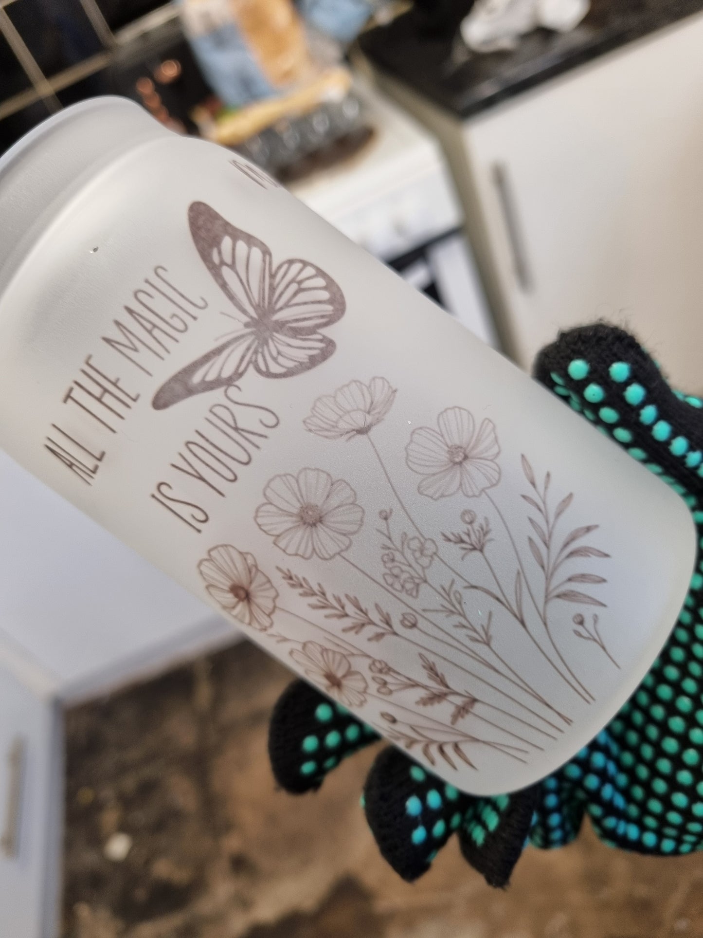 All The Magic Is Yours Frosted Libbey Glass