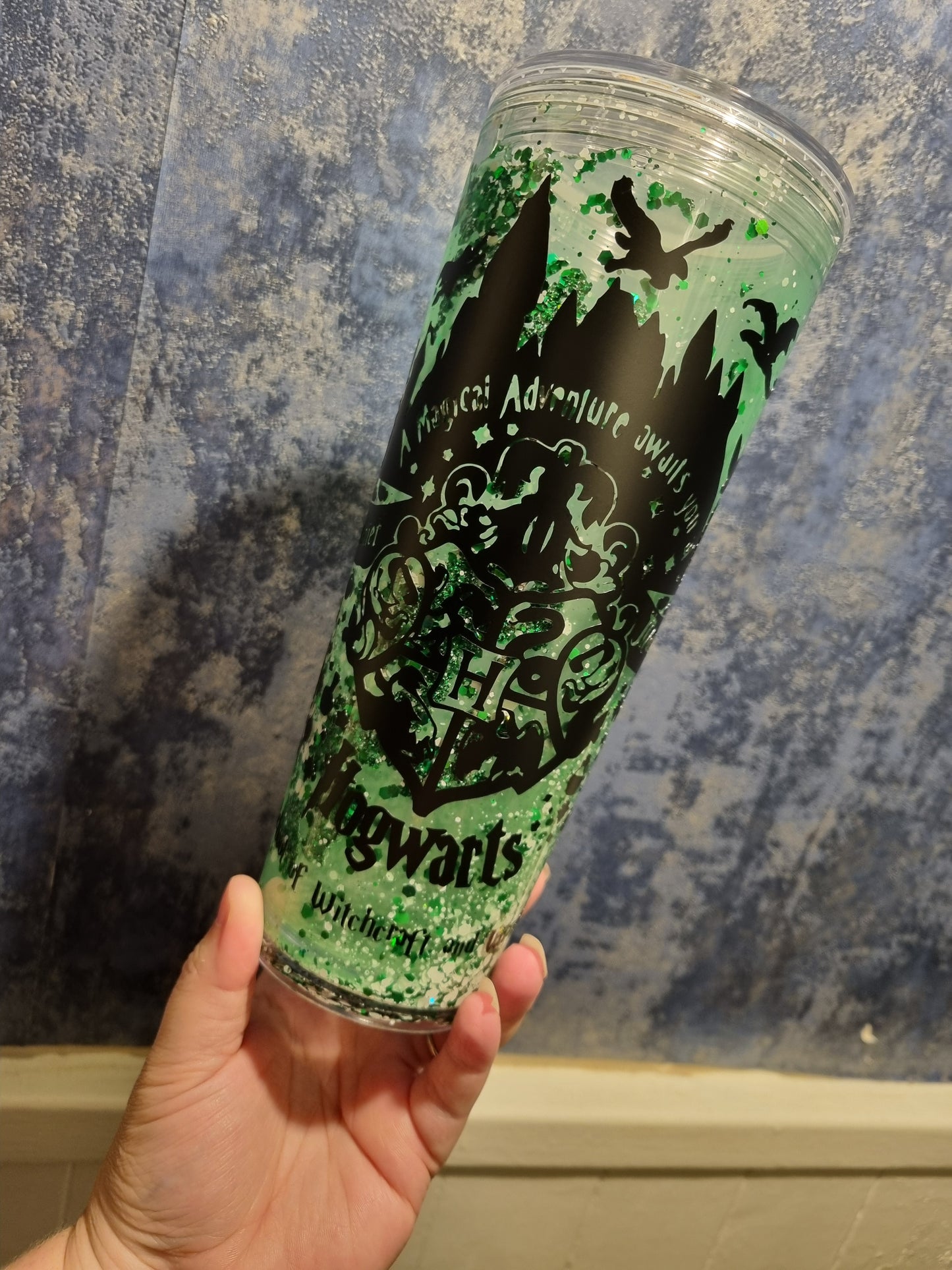 Harry Potter Inspired Glow In The Dark Snowglobe Tumbler