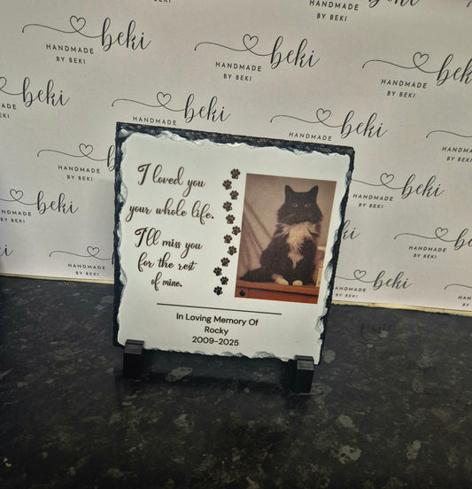 Pet Memorial Photo Slate