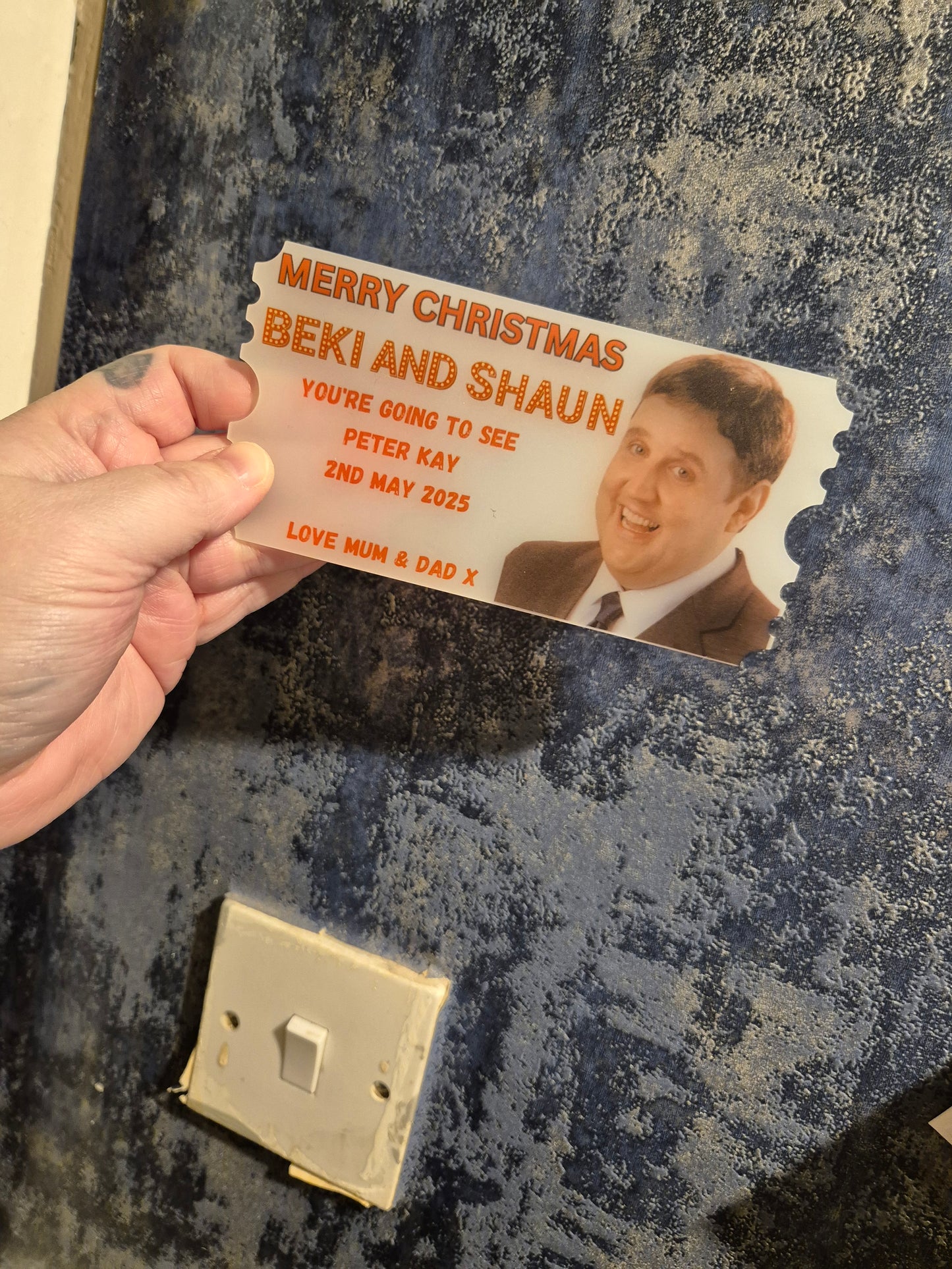 Personalised Acrylic Ticket Gift