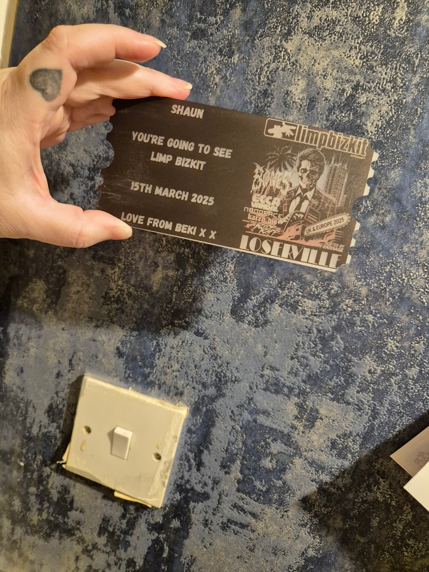 Personalised Acrylic Ticket Gift