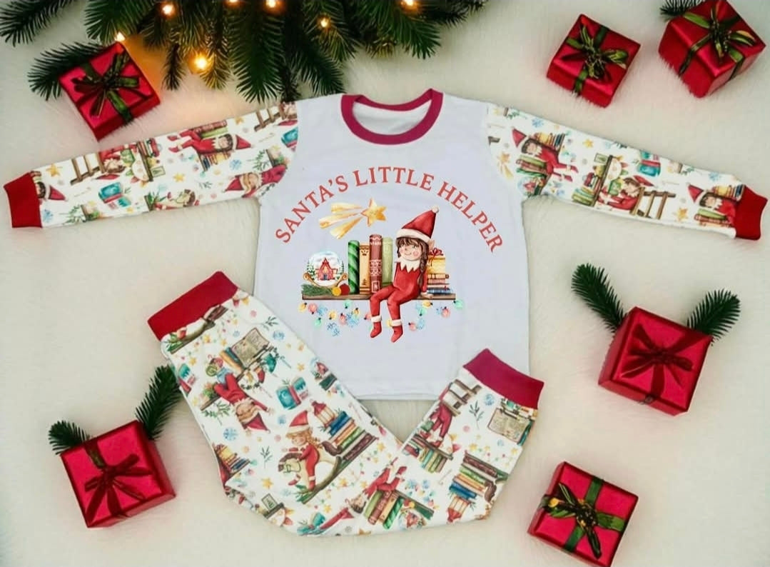Pre-Order Personalised Christmas Elf PJs (Kids)