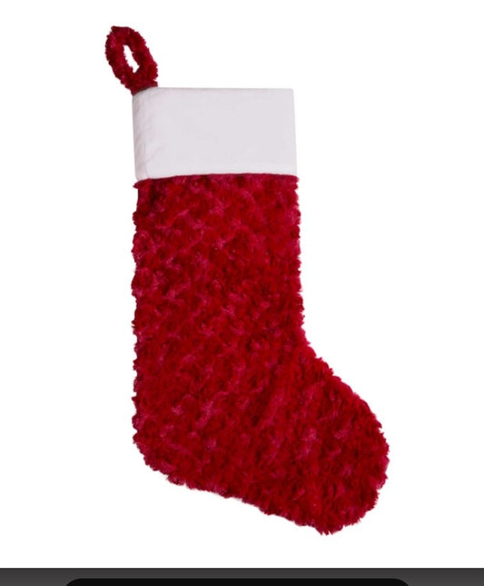Plush Stocking In Red