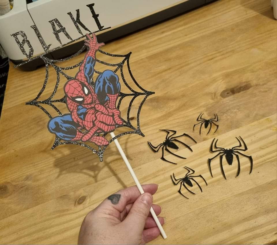 Personalised Spiderman Cake Topper