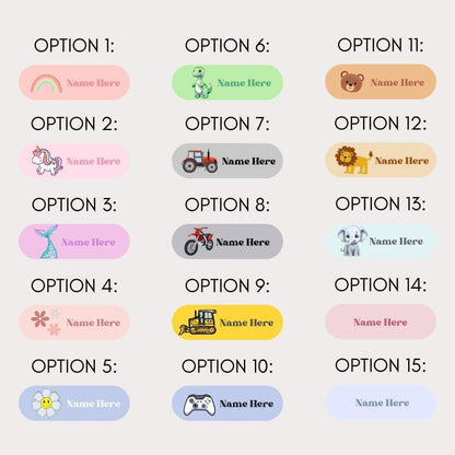 Set Of 33 Iron In Name Labels