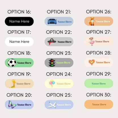 Set Of 33 Iron In Name Labels