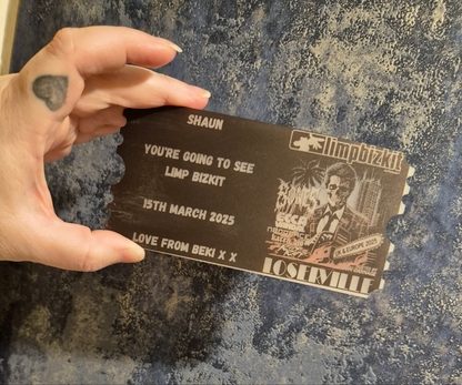 Personalised Acrylic Ticket Gift