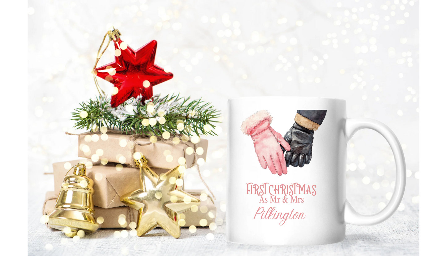 First Christmas As Mr & Mrs 'Surname' Mug