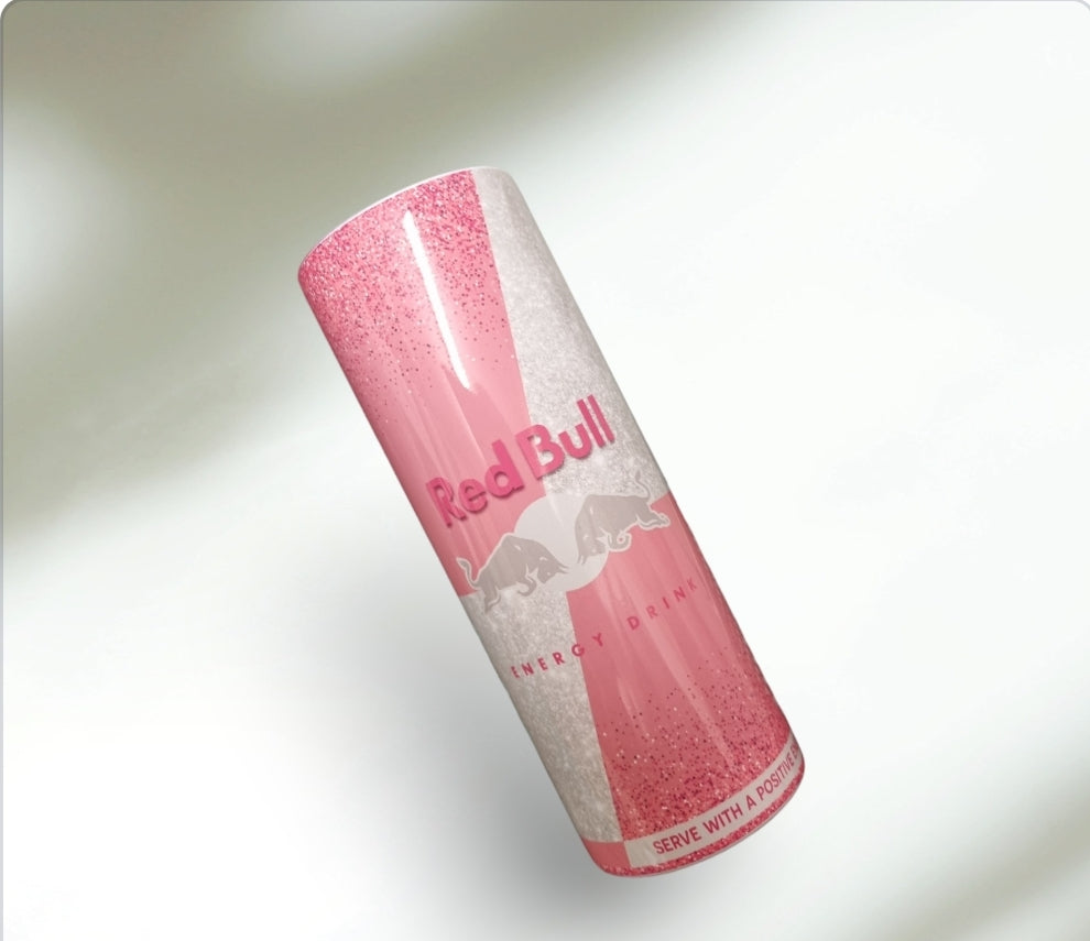 Personalised Pink Red Bull Tumbler