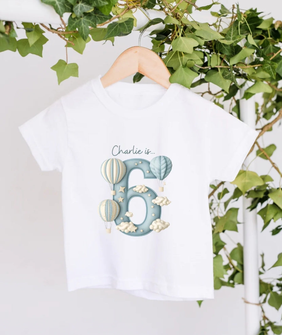 3D Birthday Number T-Shirt