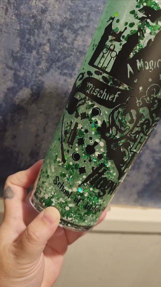 Harry Potter Inspired Glow In The Dark Snowglobe Tumbler