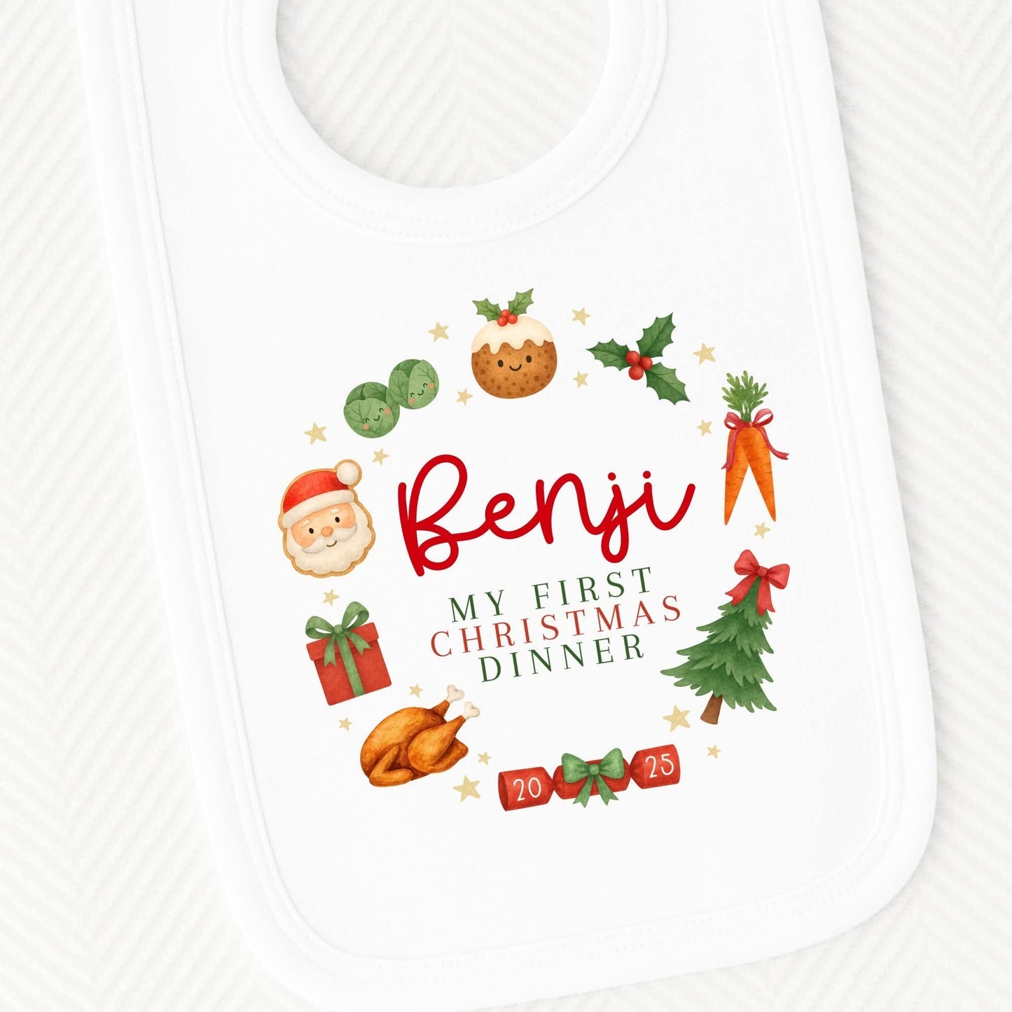 First Christmas Dinner Bib