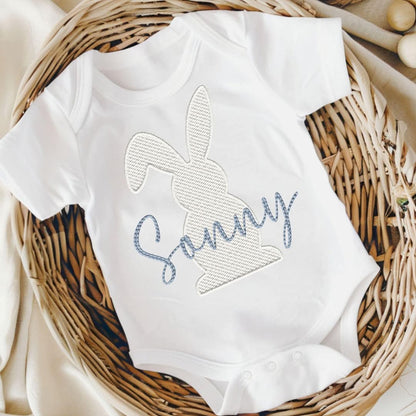 Embroidery Effect Personalised Baby Vest