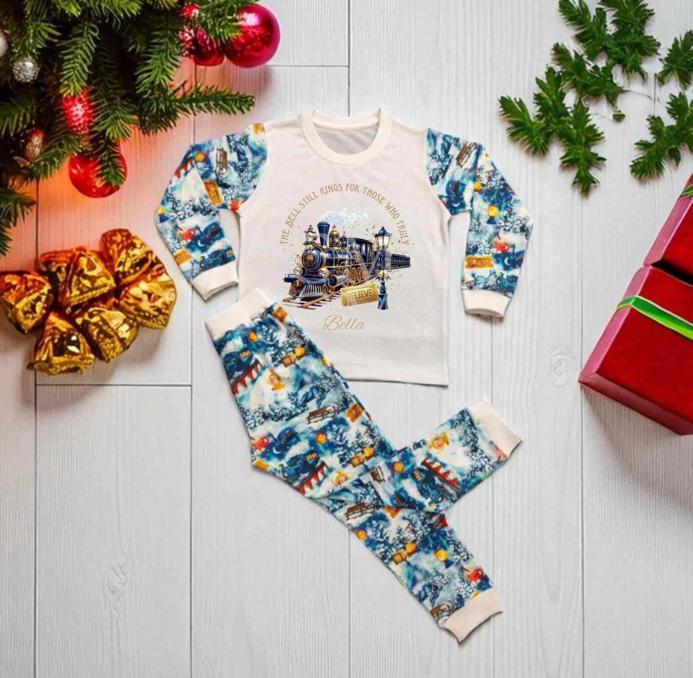 Pre-Order Personalised Christmas Magical Express PJs (Adults)