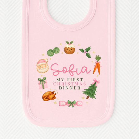 First Christmas Dinner Bib