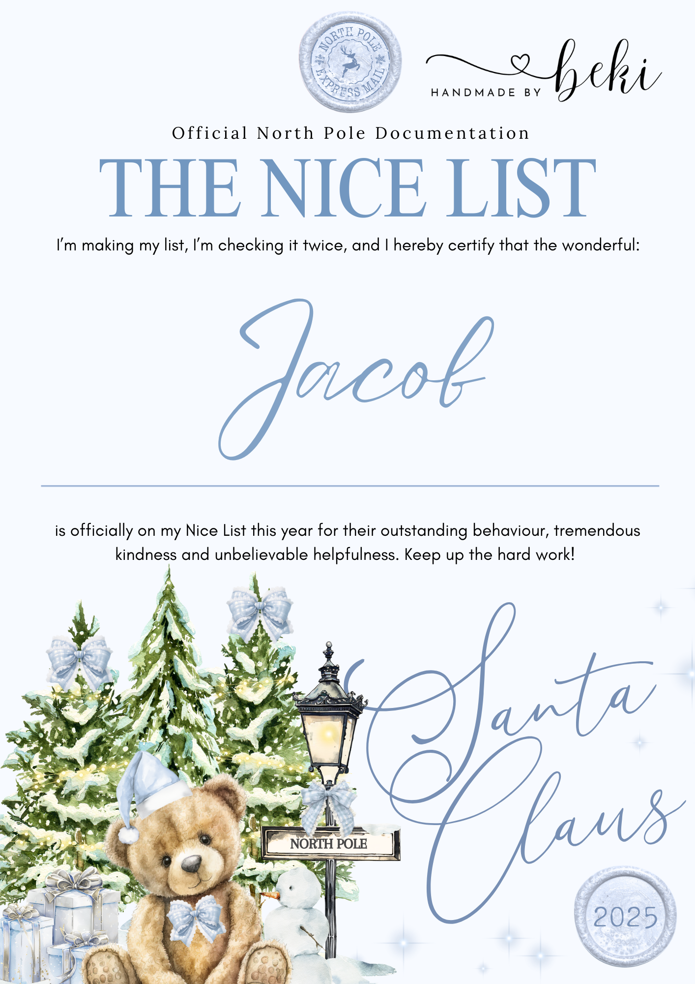 Nice List - North Pole Bear Design