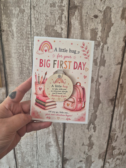 Big First Day Hug Keyrings