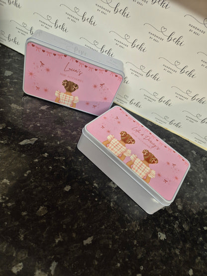 Personalised Hair Accessories Tin
