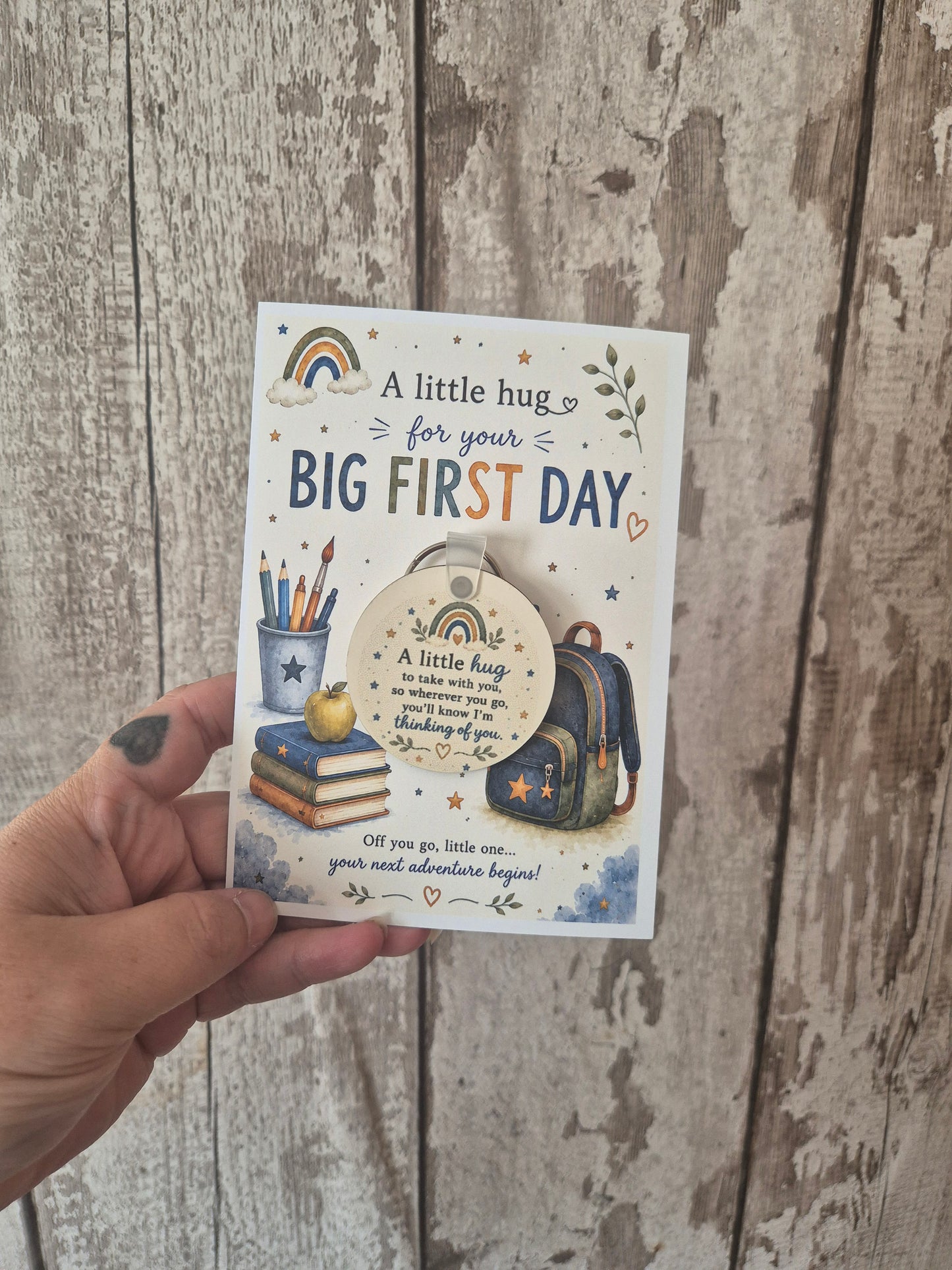 Big First Day Hug Keyrings