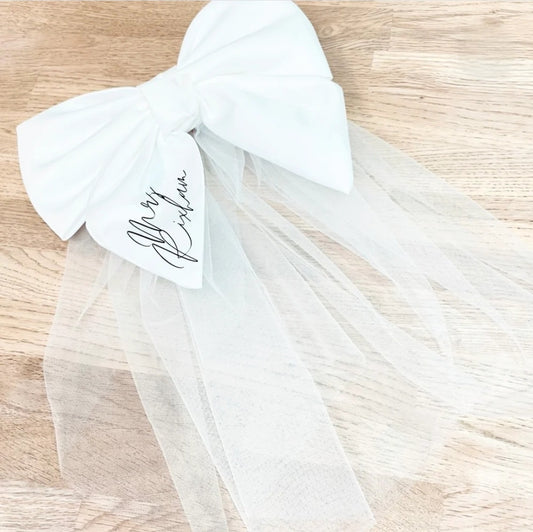 Personalised Bow Veil