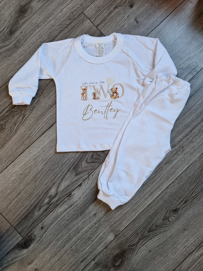 When I Wake Up Birthday PJs - Woodland Design