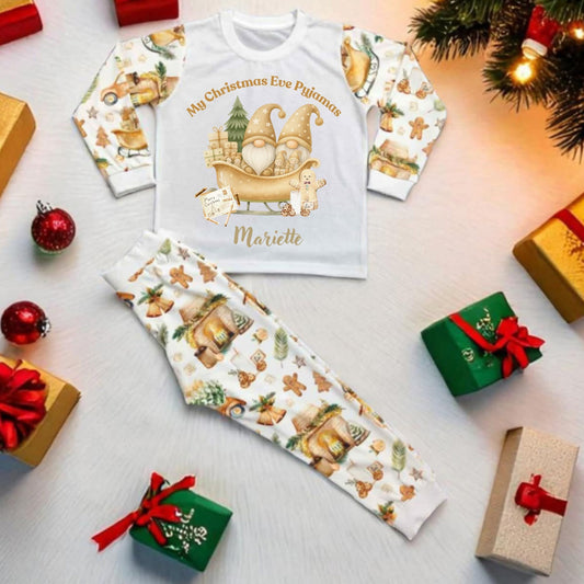 Pre-Order Personalised Beige Christmas PJs (Adults)