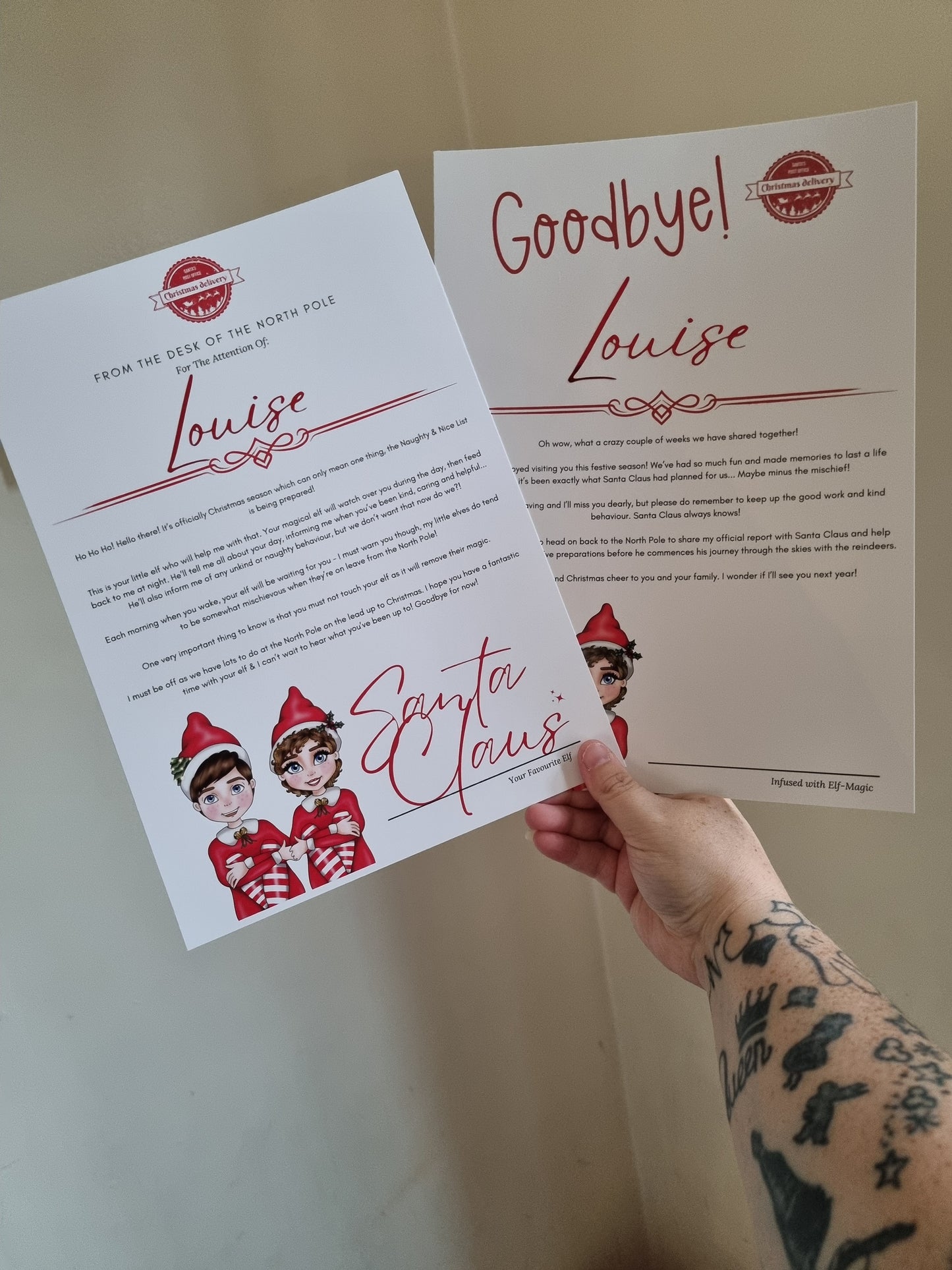 Elf Arrival & Goodbye Letters