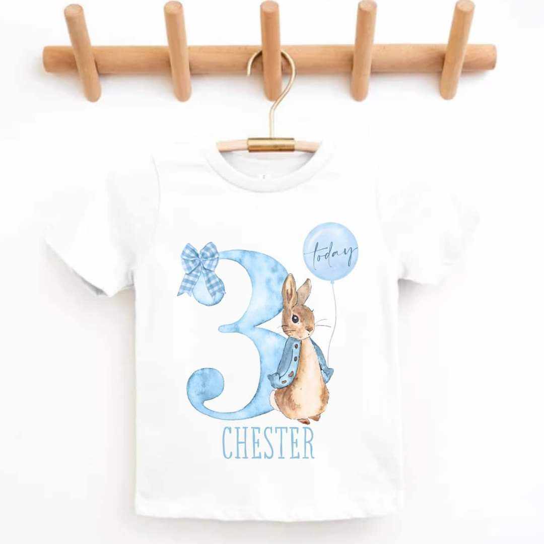 Rabbit Birthday T-Shirt (Girls & Boys)