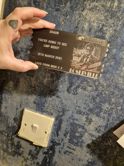 Personalised Acrylic Ticket Gift