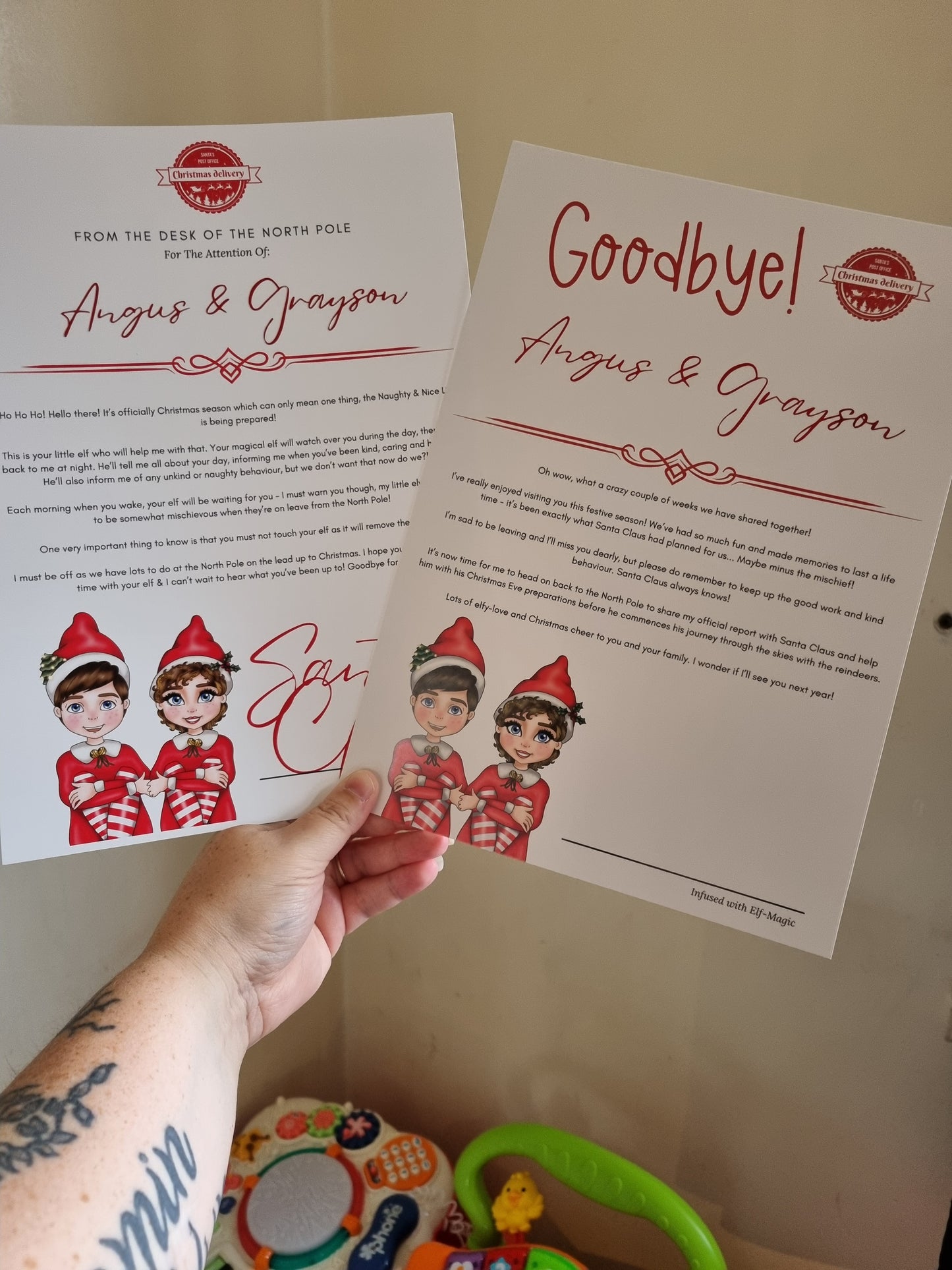 Elf Arrival & Goodbye Letters