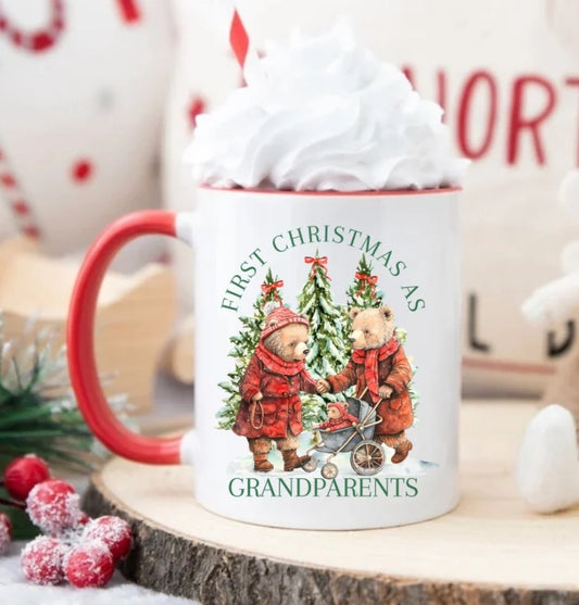 First Christmas As Grandparents Mug