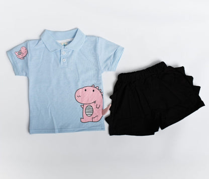 Dino Short & Polo Shirt Set