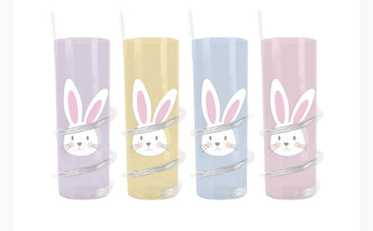 Easter Bunny Swirly Straw Cups